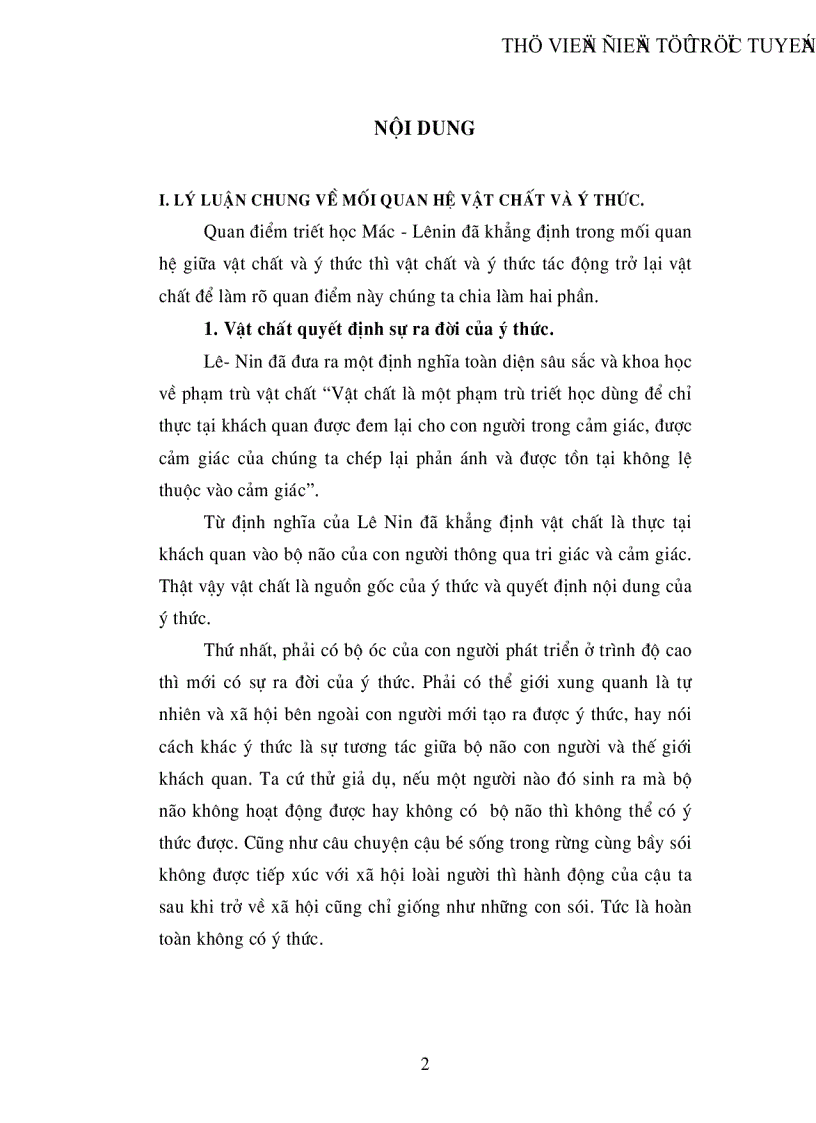 image for page Phân tích mối quan hệ giữa vật chất và ý thức vận dụng vào việc xây dựng xã hội chủ nghĩa ở nước ta