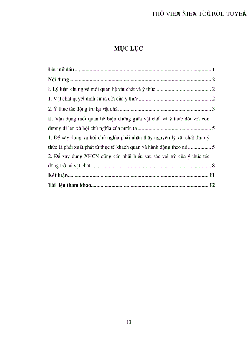 image for page Phân tích mối quan hệ giữa vật chất và ý thức vận dụng vào việc xây dựng xã hội chủ nghĩa ở nước ta