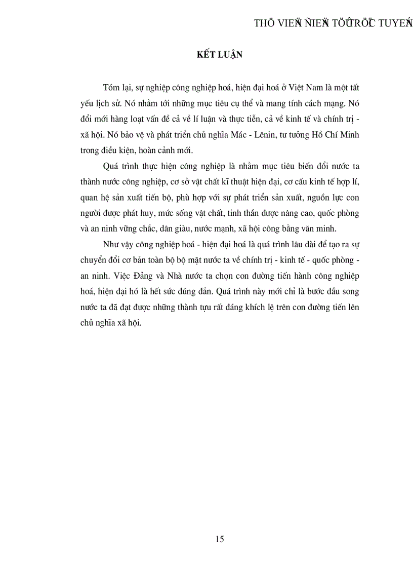 image for page Cơ sở lý luận triết học của đường lối công nghiệp hóa hiện đại hoá ở Việt Nam trong thời kỳ quá độ