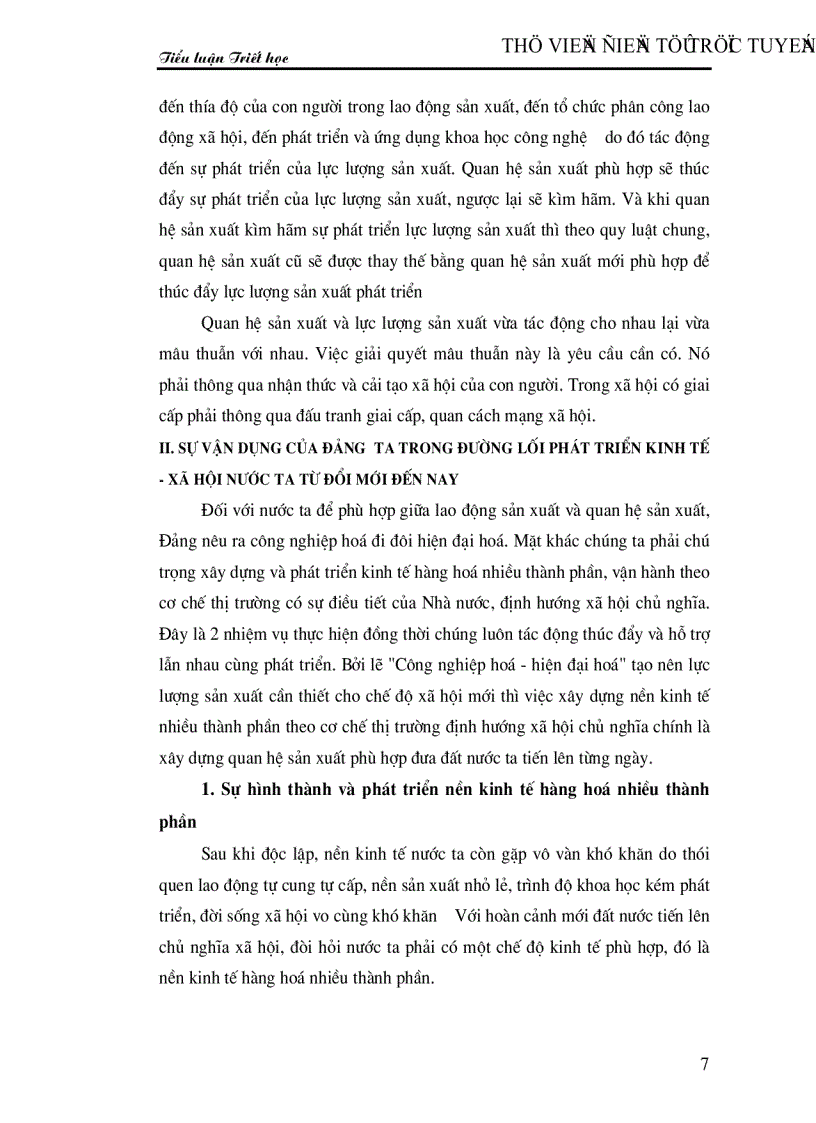 image for page Vận dụng quan điểm triết học Mác xít về quy luật quan hệ sản xuất phải phù hợp với trình độ lực lượng sản xuất để phát triển những thành tựu hạn chế trong phát triển kinh tế xã