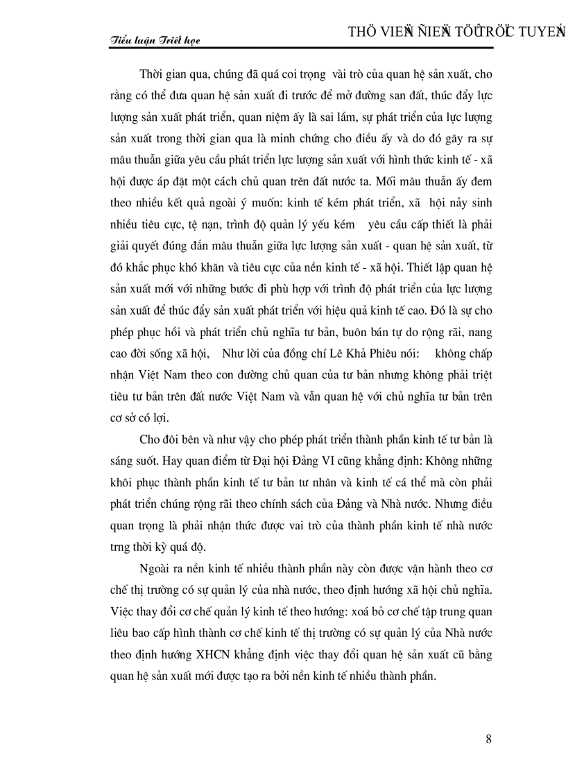 image for page Vận dụng quan điểm triết học Mác xít về quy luật quan hệ sản xuất phải phù hợp với trình độ lực lượng sản xuất để phát triển những thành tựu hạn chế trong phát triển kinh tế xã