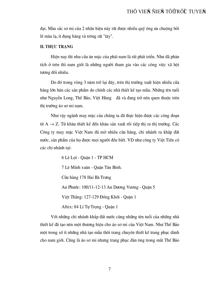 image for page Vận dụng mối quan hệ của cặp phạm trù nội dung hình thức để đánh giá thực trạng và kiến nghị tỉnh hình sản xuất áo sơ mi trong nền kinh tế thị trường