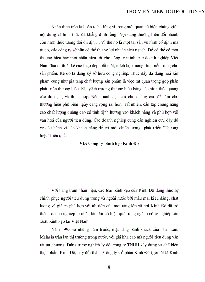 image for page Thực tiễn áp dụng cặp phạm trù Nội dung hình thức trong vấn đề thương hiệu trong nền kinh tế thị trường định hướng XHCN ở Việt Nam Thực trạng và giải pháp