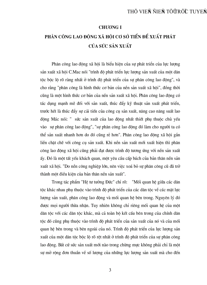 image for page Tìm hiểu mối quan hệ giữa phân công lao động xã hội và xã hội hoá sản xuất qua một số tác phẩm thời kỳ đầu của Mac