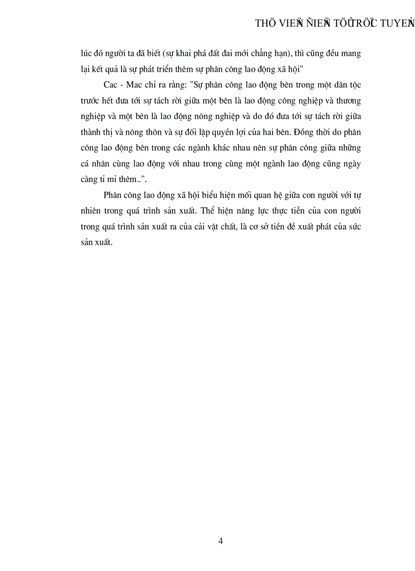 image for page Tìm hiểu mối quan hệ giữa phân công lao động xã hội và xã hội hoá sản xuất qua một số tác phẩm thời kỳ đầu của Mac