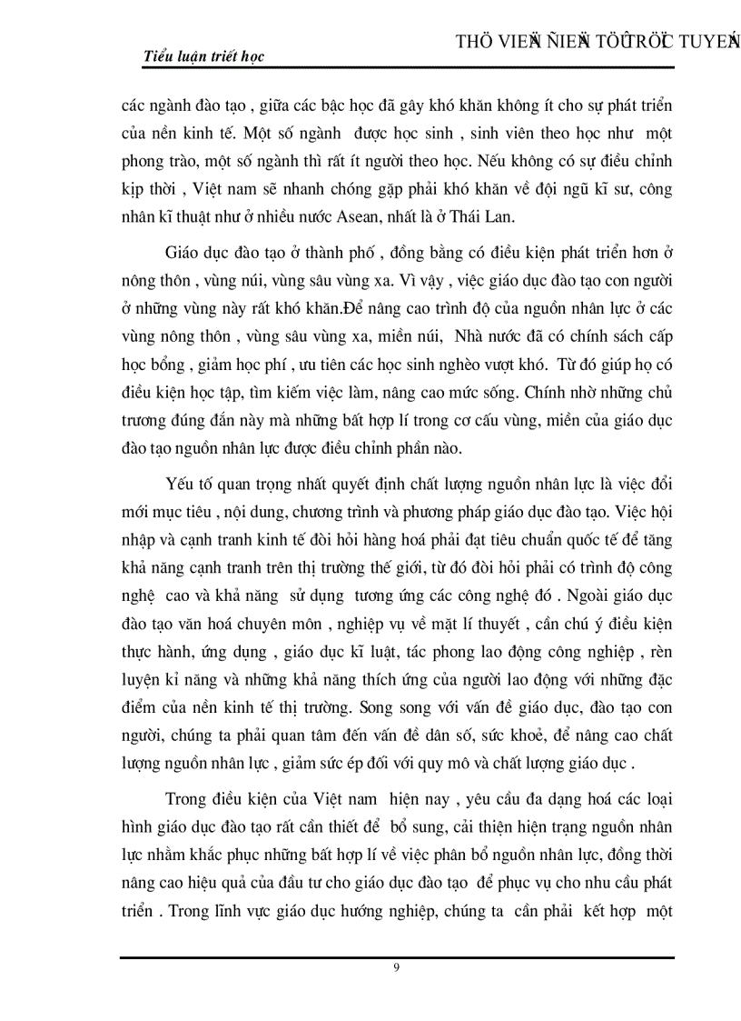 image for page Lý luận về con người và vấn đề về đào tạo nguồn lực con người trong sự nghiệp công nghiệp hoá hiện đại hoá đất nước