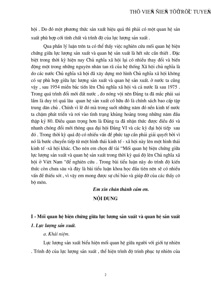 image for page Mối quan hệ biện chứng giữa lực lượng sản xuất và quan hệ sản xuất trong thời kỳ quá độ lên Chủ nghĩa xã hội ở Viêt Nam