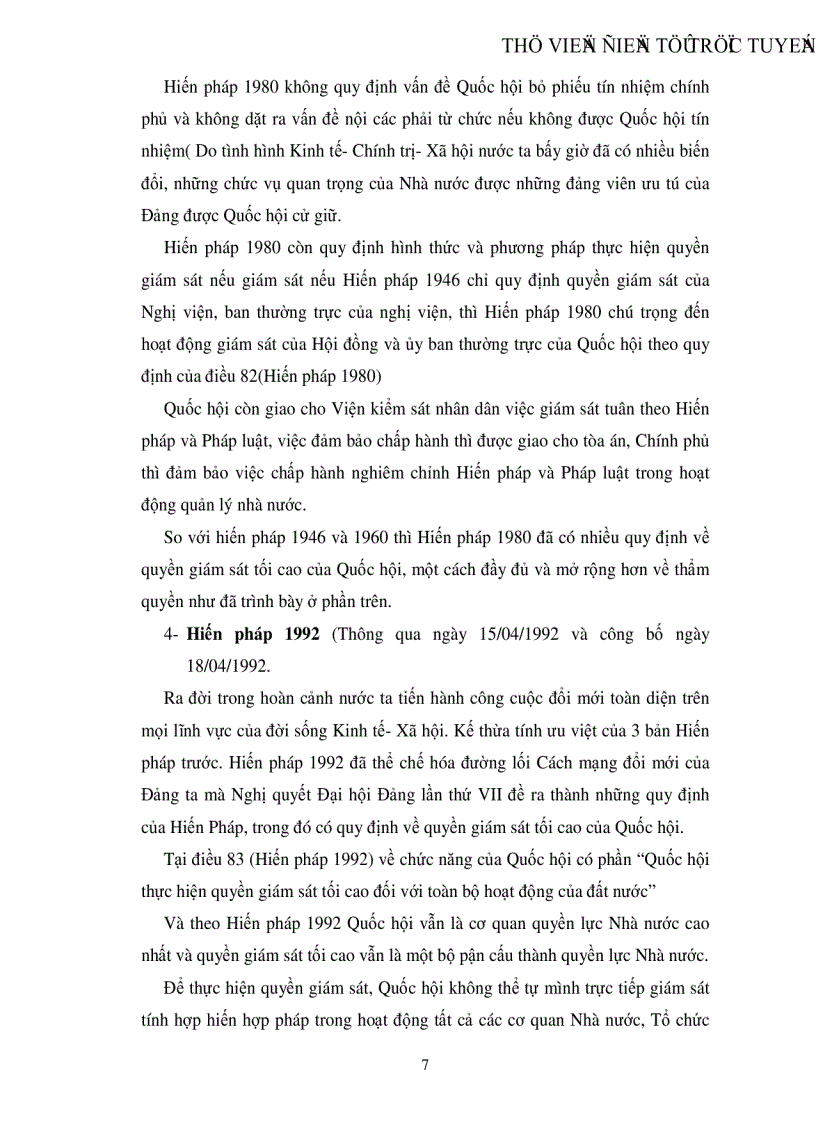 image for page Quyền giám sát tối cao của Quốc hội và sự phát triển của nó trong 4 bản Hiến pháp của nước ta