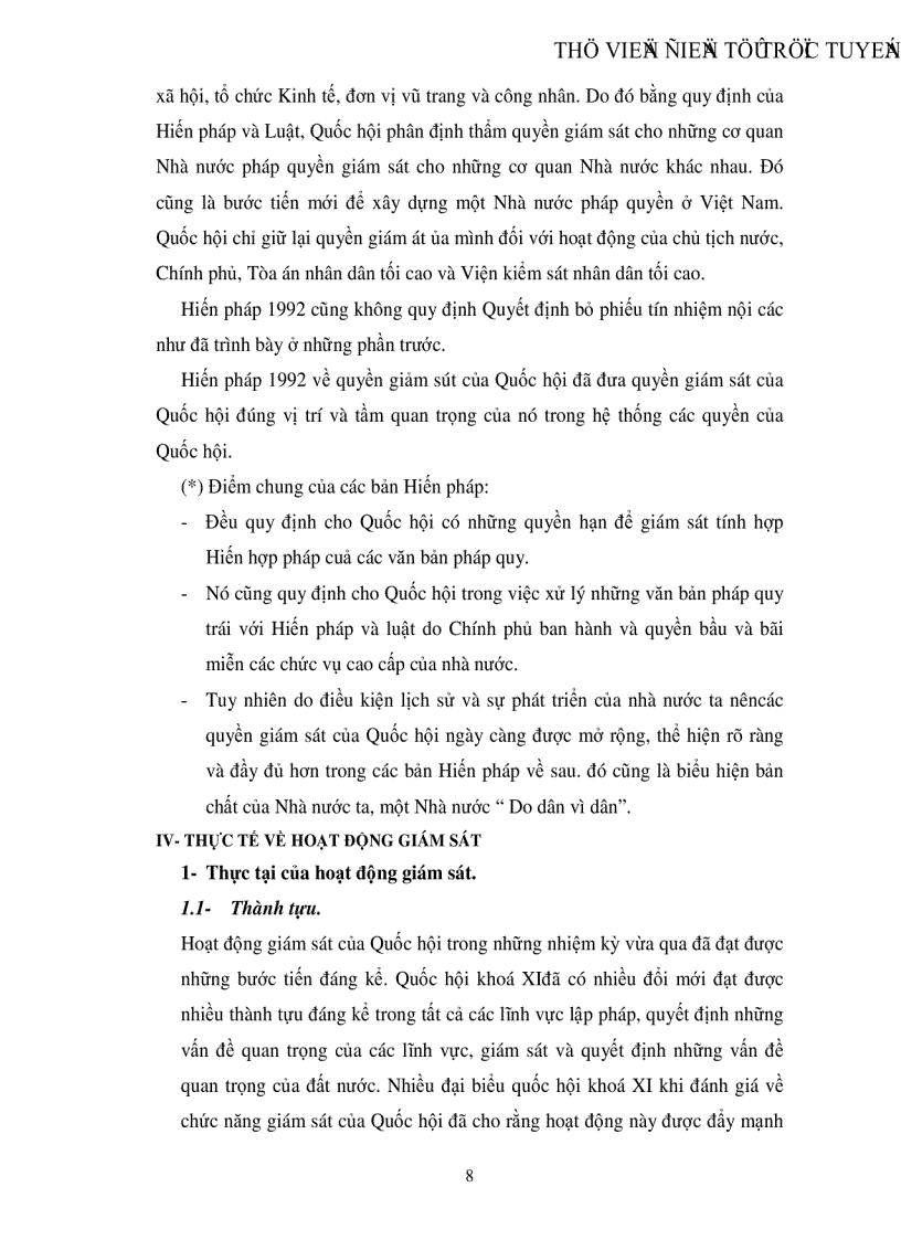 image for page Quyền giám sát tối cao của Quốc hội và sự phát triển của nó trong 4 bản Hiến pháp của nước ta