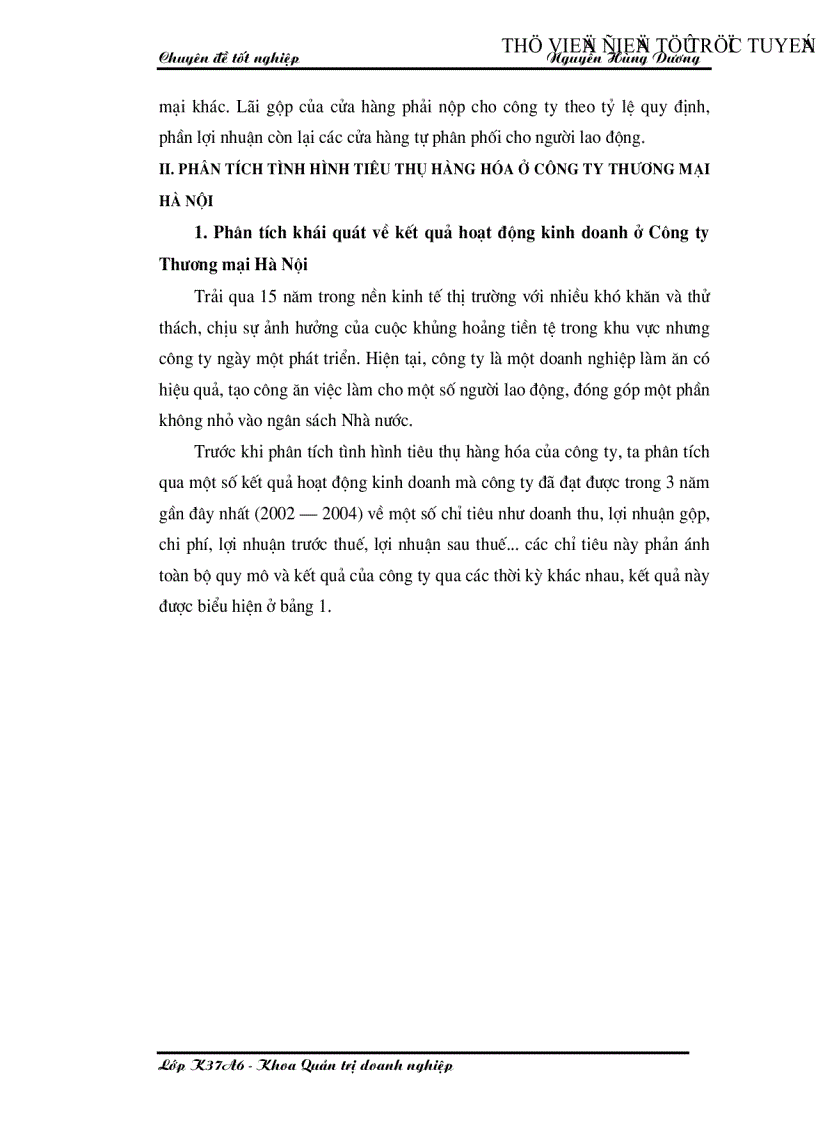 image for page Đẩy mạnh tiêu thụ hàng hoá tại Công ty Thương mại Hà Nội