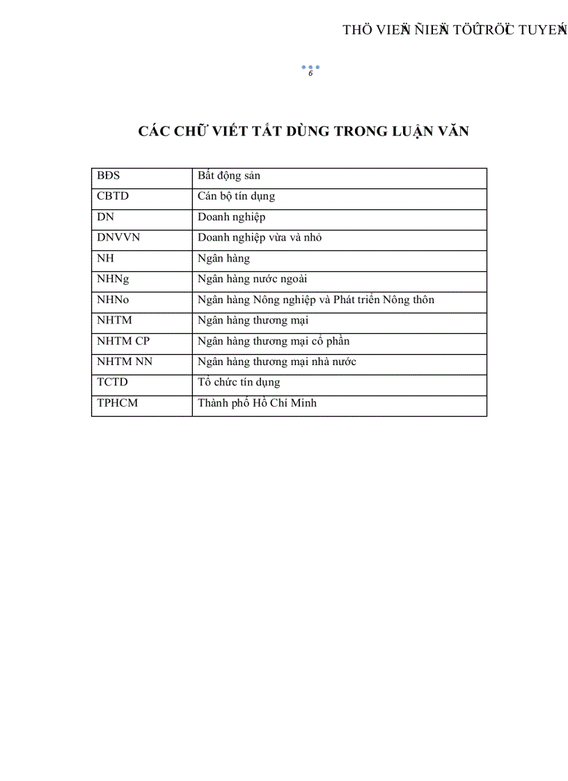 image for page Quản trị rủi ro tín dụng Doanh nghiệp vừa và nhỏ tại Ngân Hàng Nông Nghiệp Phát Triển Nông Thôn khu vực Thành Phố Hồ Chí Minh
