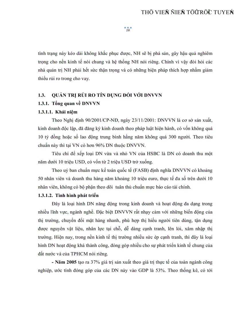 image for page Quản trị rủi ro tín dụng Doanh nghiệp vừa và nhỏ tại Ngân Hàng Nông Nghiệp Phát Triển Nông Thôn khu vực Thành Phố Hồ Chí Minh