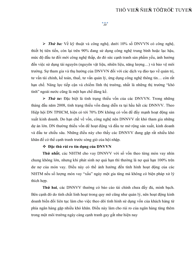 image for page Quản trị rủi ro tín dụng Doanh nghiệp vừa và nhỏ tại Ngân Hàng Nông Nghiệp Phát Triển Nông Thôn khu vực Thành Phố Hồ Chí Minh