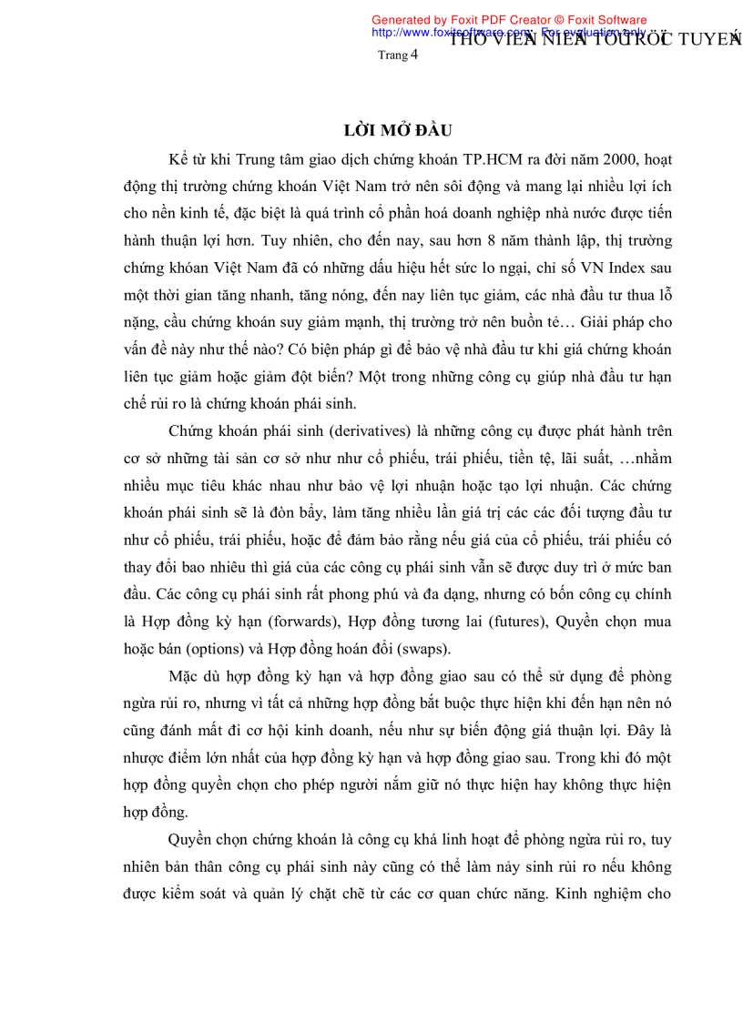 image for page Ứng dụng quyền chọn chứng khoán trên thị trường chứng khoán Việt Nam hiện nay