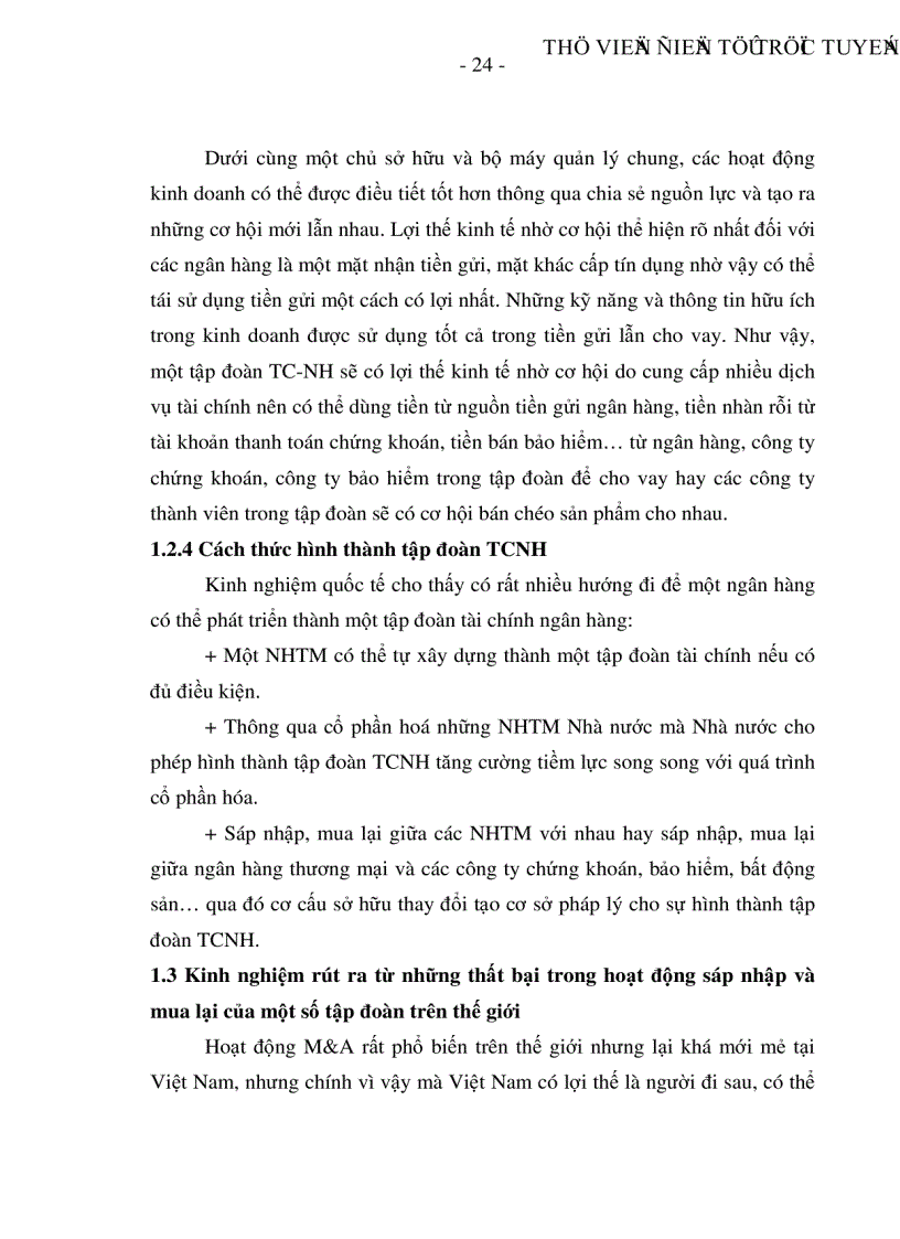 image for page Giải pháp thúc đẩy hoạt động sáp nhập và mua lại ngân hàng theo định hướng hình thành tập đoàn tài chính ngân hàng tại Việt Nam