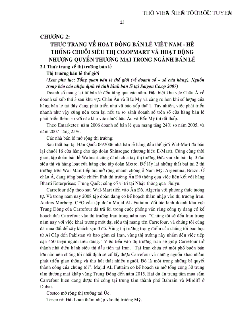 image for page Xây dựng mô hình kinh doanh nhượng quyền thương mại chuỗi cửa hàng bán lẻ CoopMart tại TP HCM