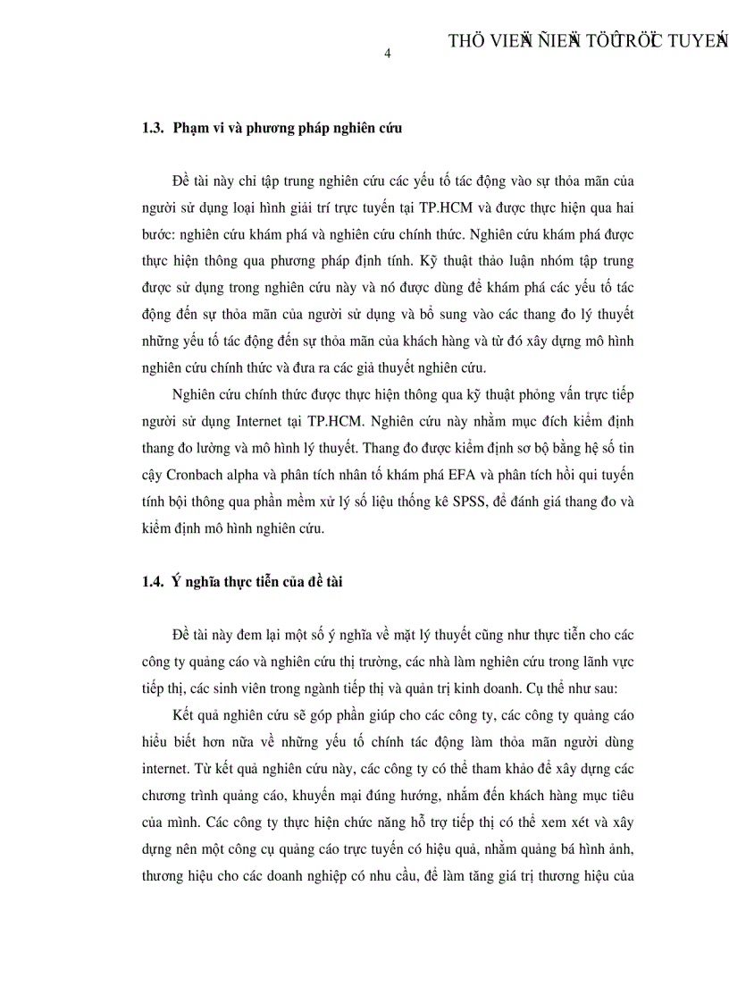 image for page Đo lường chất lượng sịch vụ và chi phí tác động đến sự thỏa mãn của người sử dụng dịch vụ giải trí trực tuyến tại TP HCM