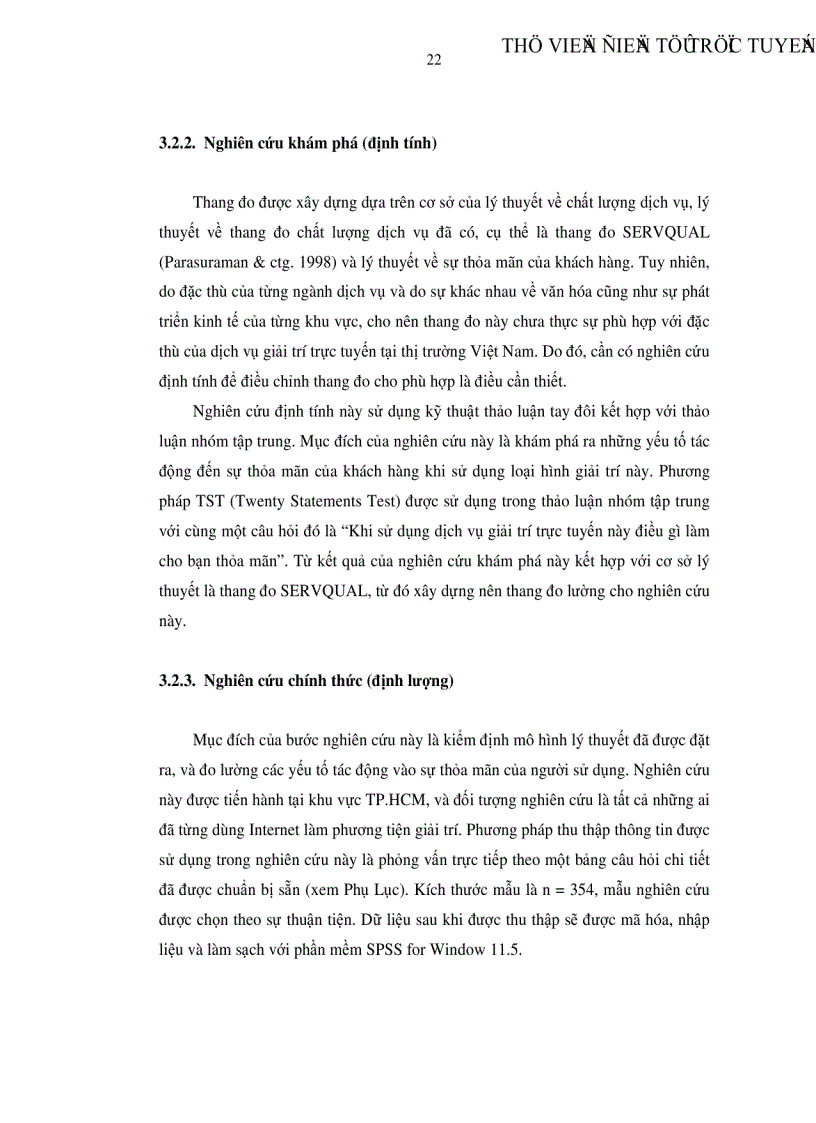 image for page Đo lường chất lượng sịch vụ và chi phí tác động đến sự thỏa mãn của người sử dụng dịch vụ giải trí trực tuyến tại TP HCM