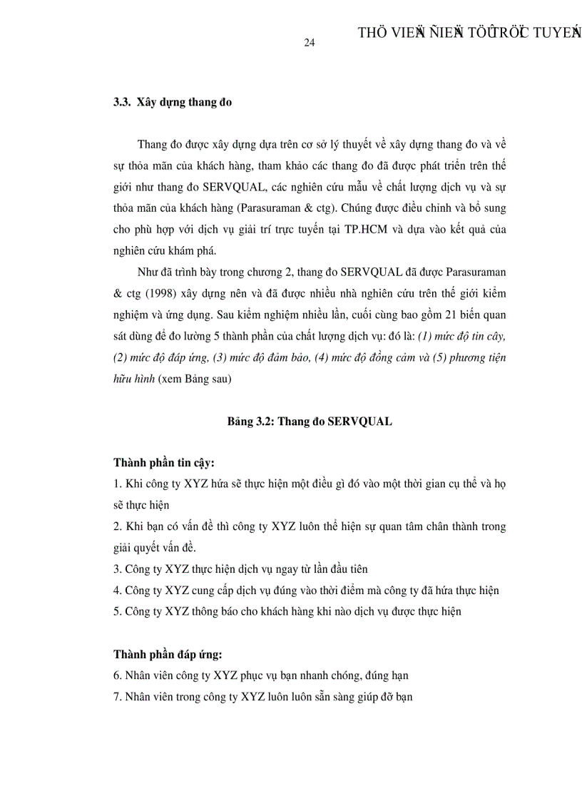 image for page Đo lường chất lượng sịch vụ và chi phí tác động đến sự thỏa mãn của người sử dụng dịch vụ giải trí trực tuyến tại TP HCM