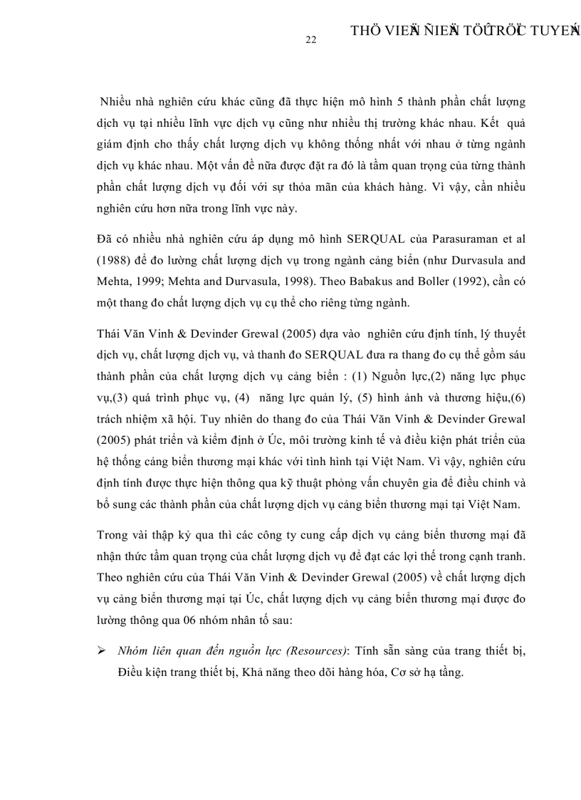 image for page Mối quan hệ giữa chất lượng dịch vụ cảng biển và sự thỏa mãn hài lòng của khách hàng tại thành phố Hồ Chí Minh