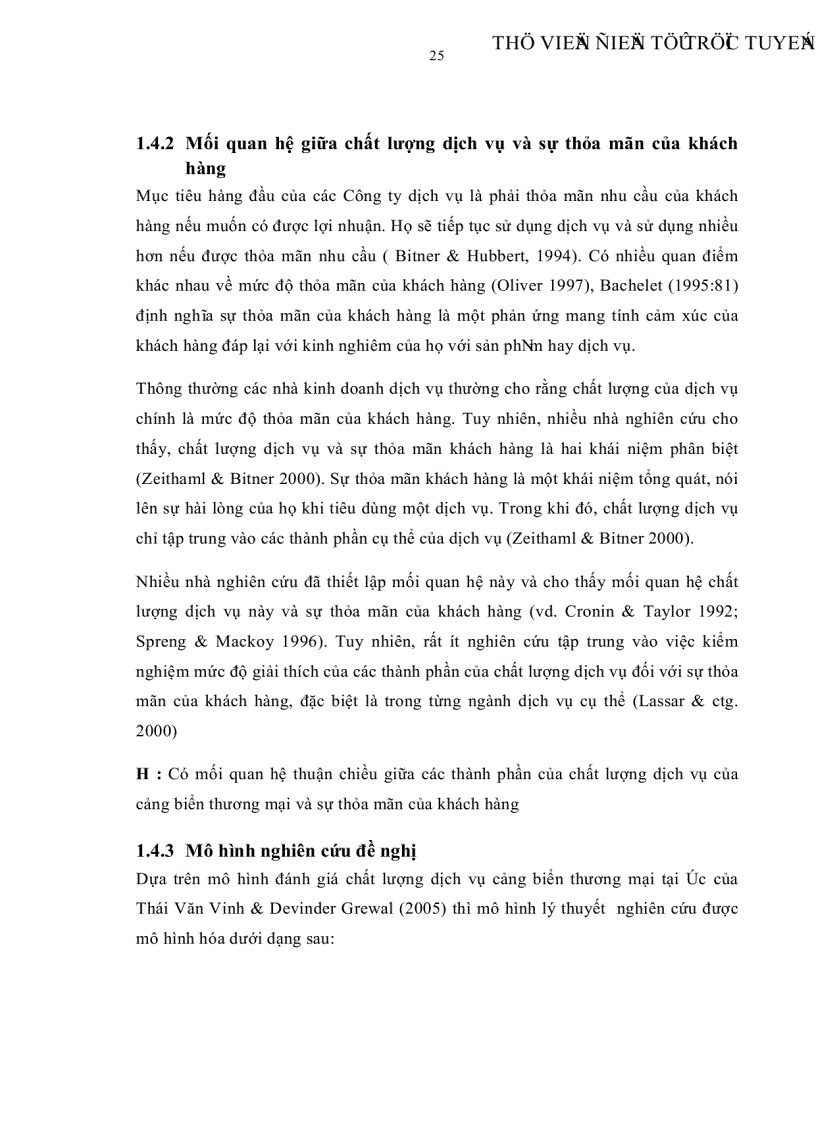 image for page Mối quan hệ giữa chất lượng dịch vụ cảng biển và sự thỏa mãn hài lòng của khách hàng tại thành phố Hồ Chí Minh