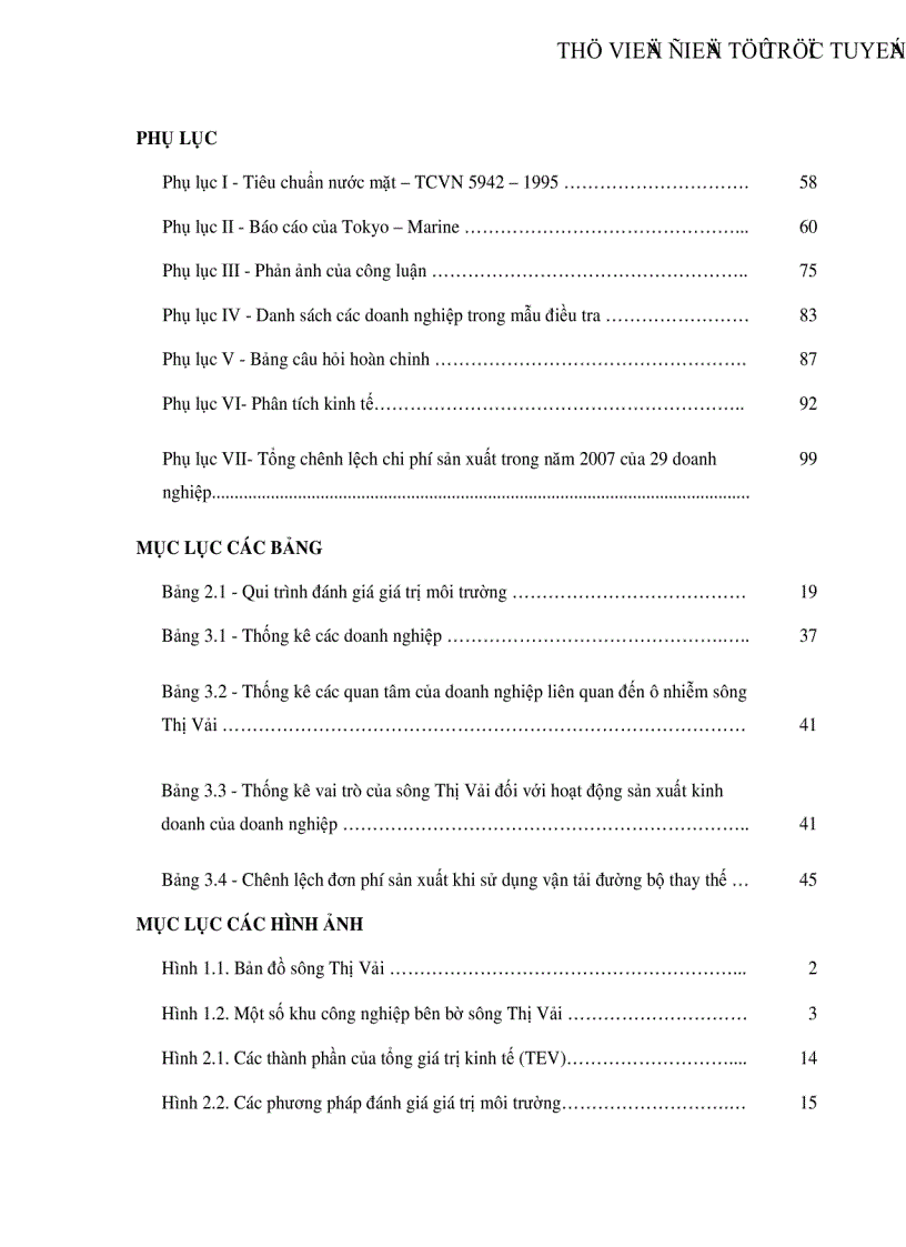 image for page Ước lượng giá trị kinh tế vận tải thủy Nghiên cứu điển hình sông Thị Vải