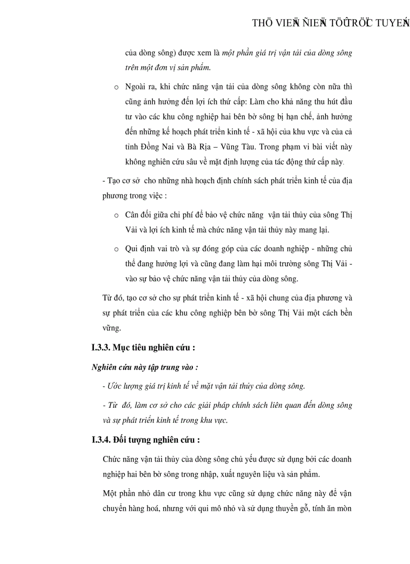 image for page Ước lượng giá trị kinh tế vận tải thủy Nghiên cứu điển hình sông Thị Vải