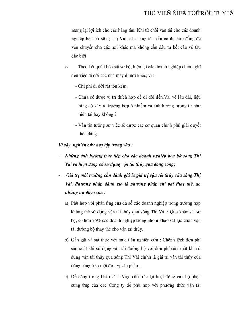 image for page Ước lượng giá trị kinh tế vận tải thủy Nghiên cứu điển hình sông Thị Vải