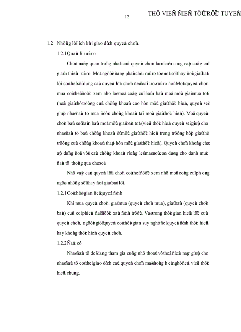 image for page Vận dụng công cụ quyền chọn để kinh doanh và phòng ngừa rủi ro trong TTCK