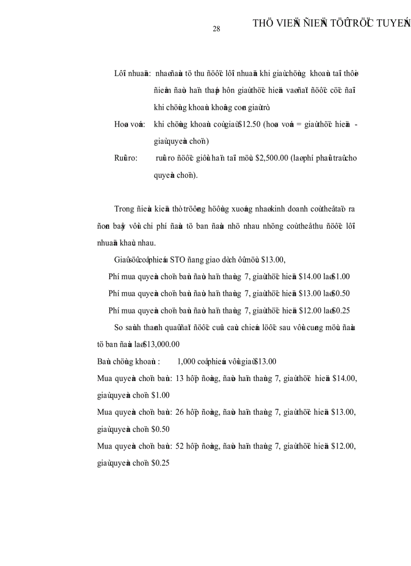 image for page Vận dụng công cụ quyền chọn để kinh doanh và phòng ngừa rủi ro trong TTCK