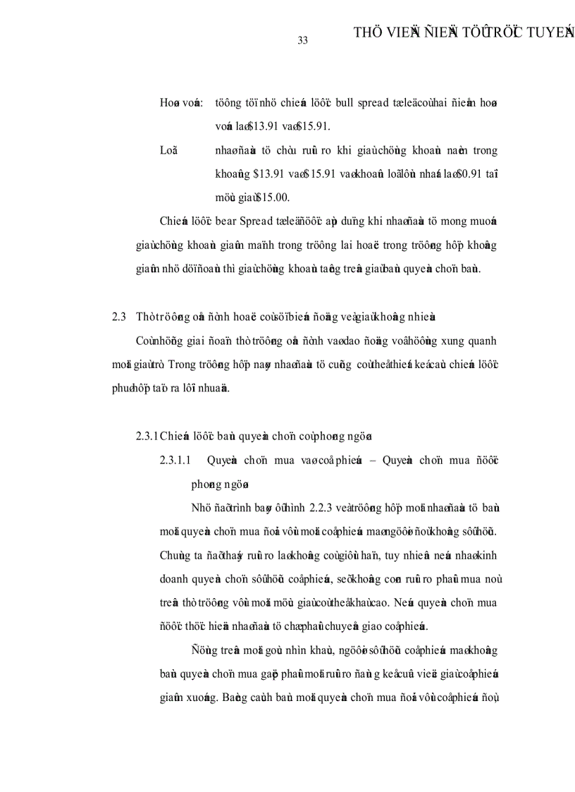 image for page Vận dụng công cụ quyền chọn để kinh doanh và phòng ngừa rủi ro trong TTCK