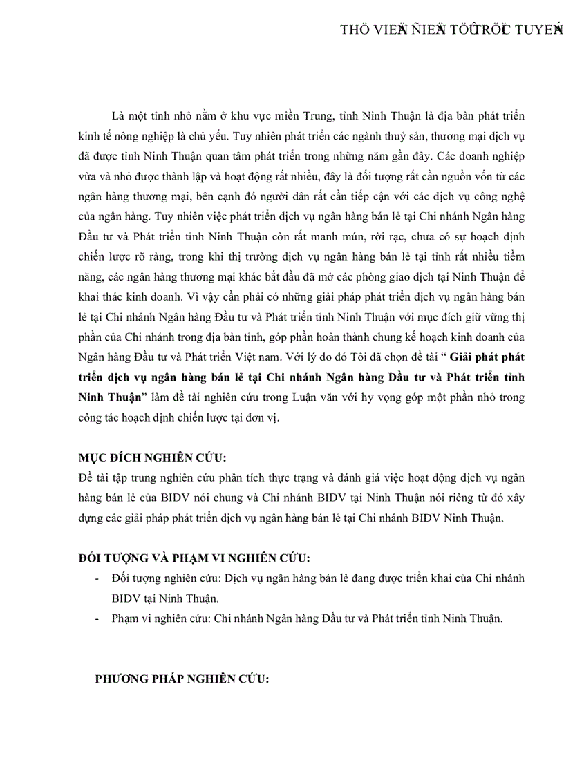 image for page Giải pháp phát triển dịch vụ ngân hàng bán lẻ tại Chi nhánh Ngân hàng Đầu tư và Phát triển tỉnh Ninh Thuận