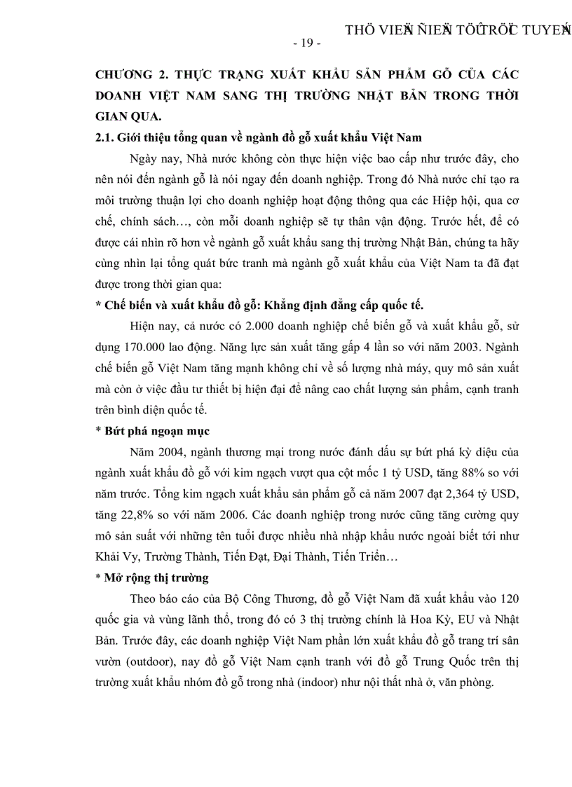 image for page Nghiên cứu tình hình xuất khẩu sản phẩm gỗ sang thị trường Nhật Bản thực trạng và giải pháp