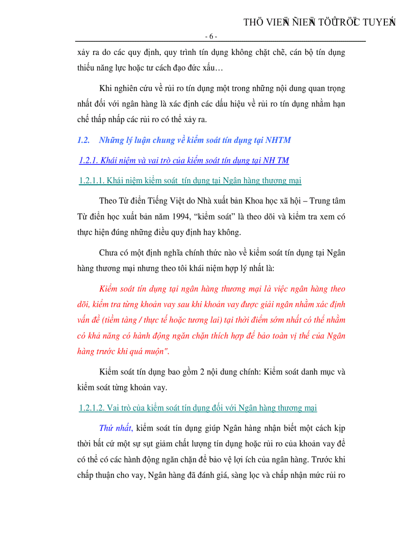 image for page Kiếm soát tín dụng đối với doanh nghiệp vừa và nhỏ tại Ngân hàng TMCP Quân đội CN Hồ Chí Minh