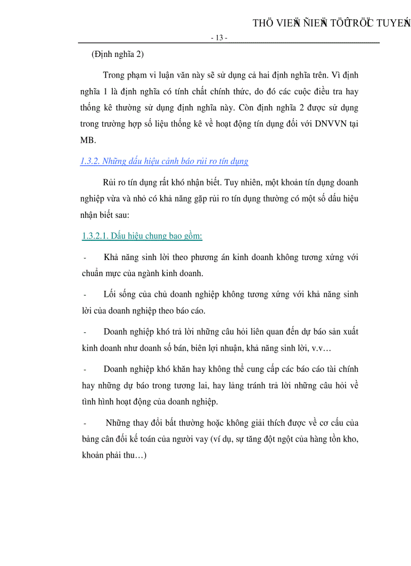 image for page Kiếm soát tín dụng đối với doanh nghiệp vừa và nhỏ tại Ngân hàng TMCP Quân đội CN Hồ Chí Minh