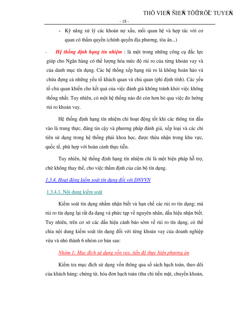 image for page Kiếm soát tín dụng đối với doanh nghiệp vừa và nhỏ tại Ngân hàng TMCP Quân đội CN Hồ Chí Minh