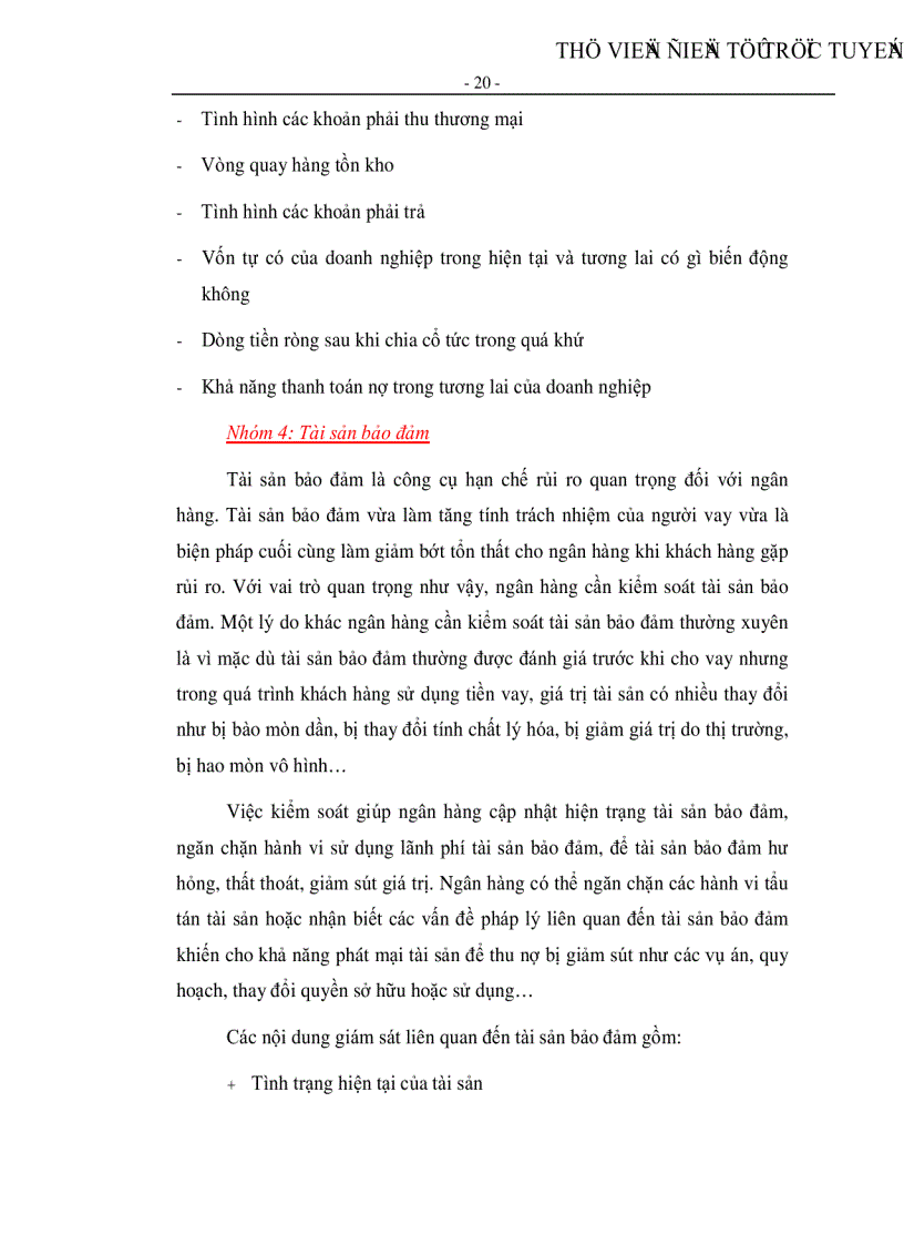 image for page Kiếm soát tín dụng đối với doanh nghiệp vừa và nhỏ tại Ngân hàng TMCP Quân đội CN Hồ Chí Minh