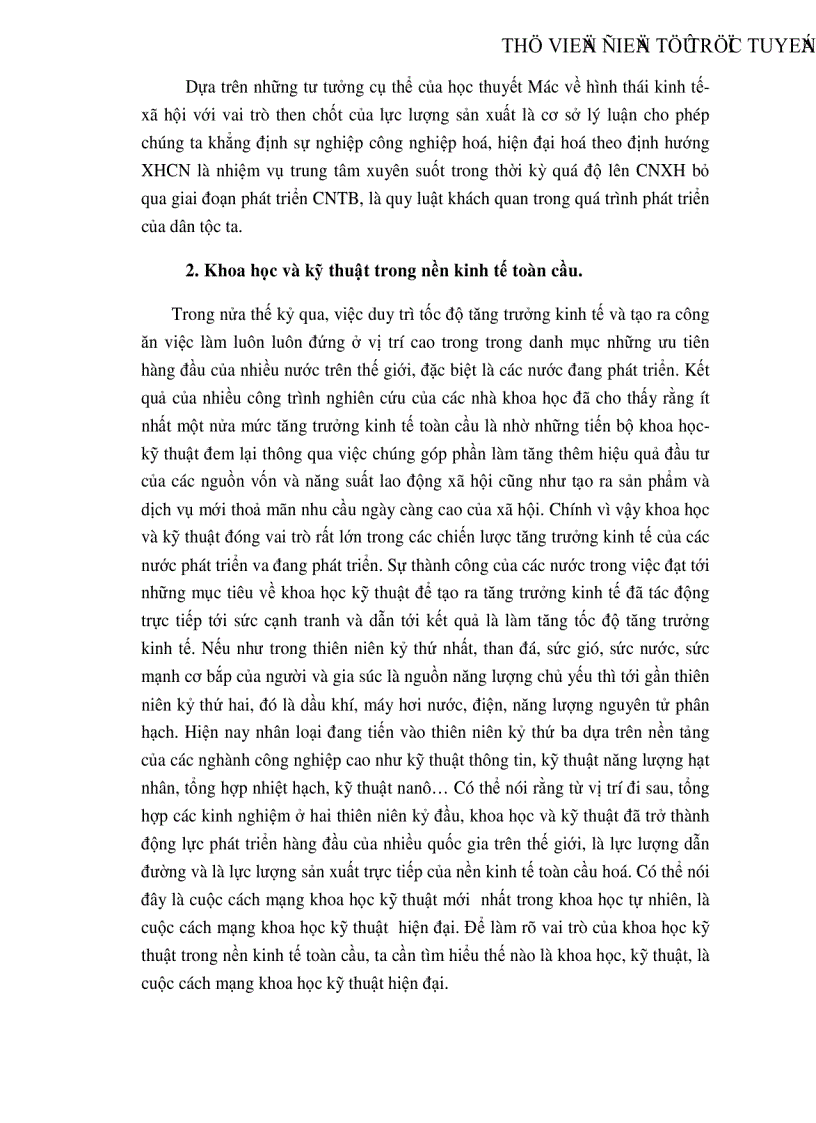 image for page Vai trò của khoa học và kỹ thuật trong sự phát triển lực lượng sản xuất