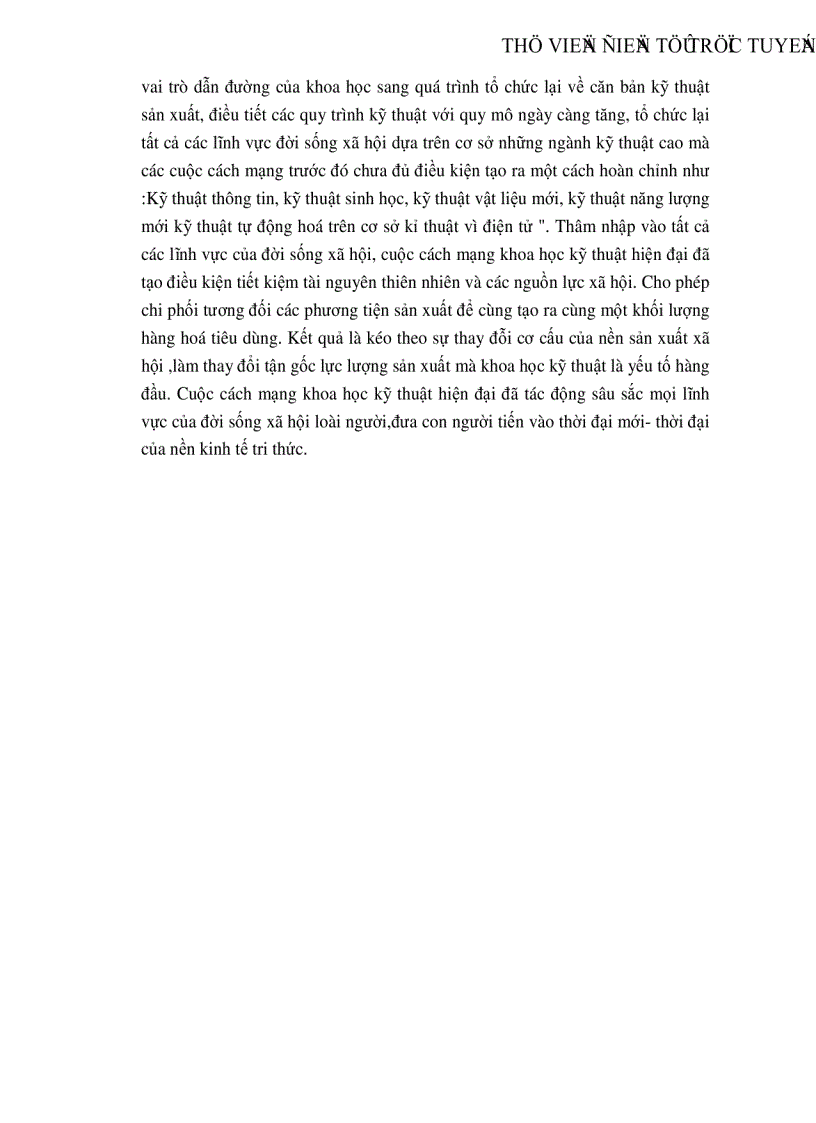 image for page Vai trò của khoa học và kỹ thuật trong sự phát triển lực lượng sản xuất