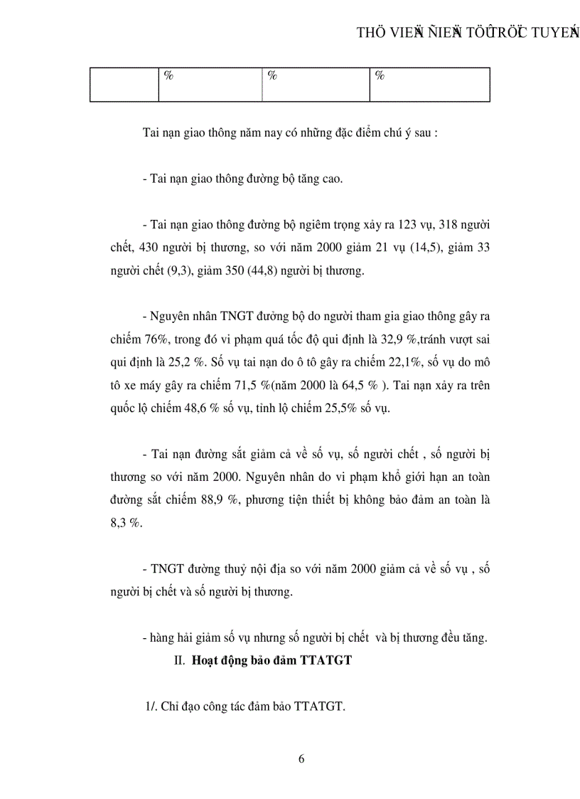 image for page Vận dụng cặp phạm trù nguyên nhân kết quản để nói về công tác đảm bảo trật tự an toàn giao thông năm 2005