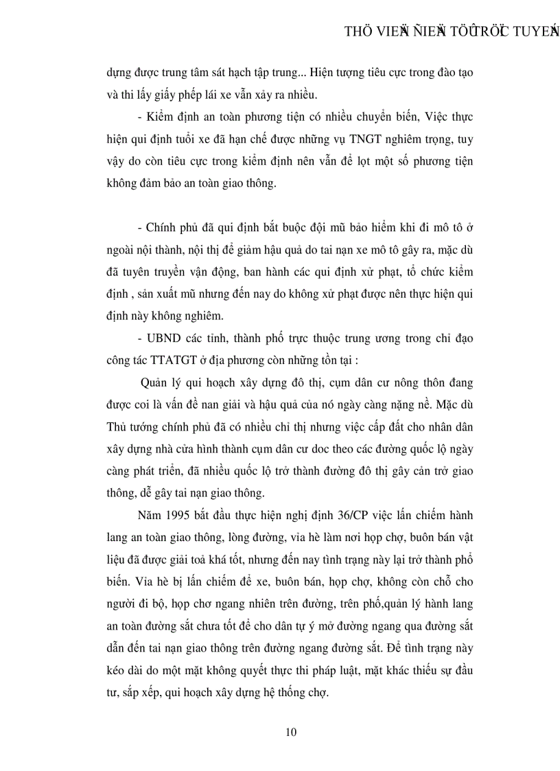 image for page Vận dụng cặp phạm trù nguyên nhân kết quản để nói về công tác đảm bảo trật tự an toàn giao thông năm 2005