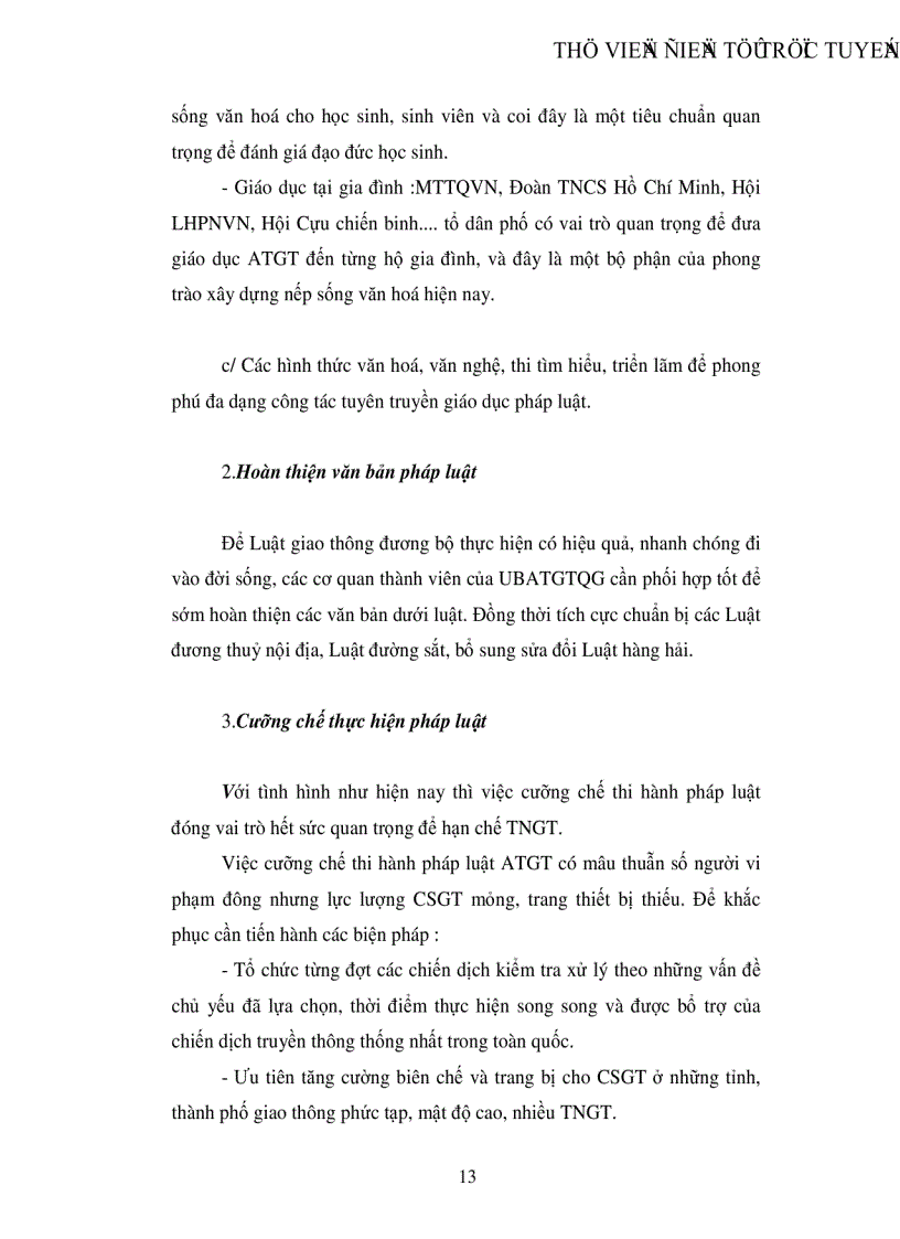 image for page Vận dụng cặp phạm trù nguyên nhân kết quản để nói về công tác đảm bảo trật tự an toàn giao thông năm 2005