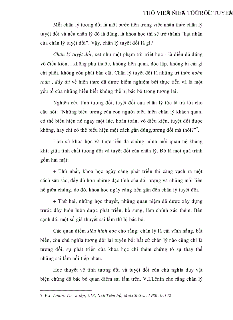 image for page Chân lý và tiêu chuẩn của nó trong triết học Mác Lênin