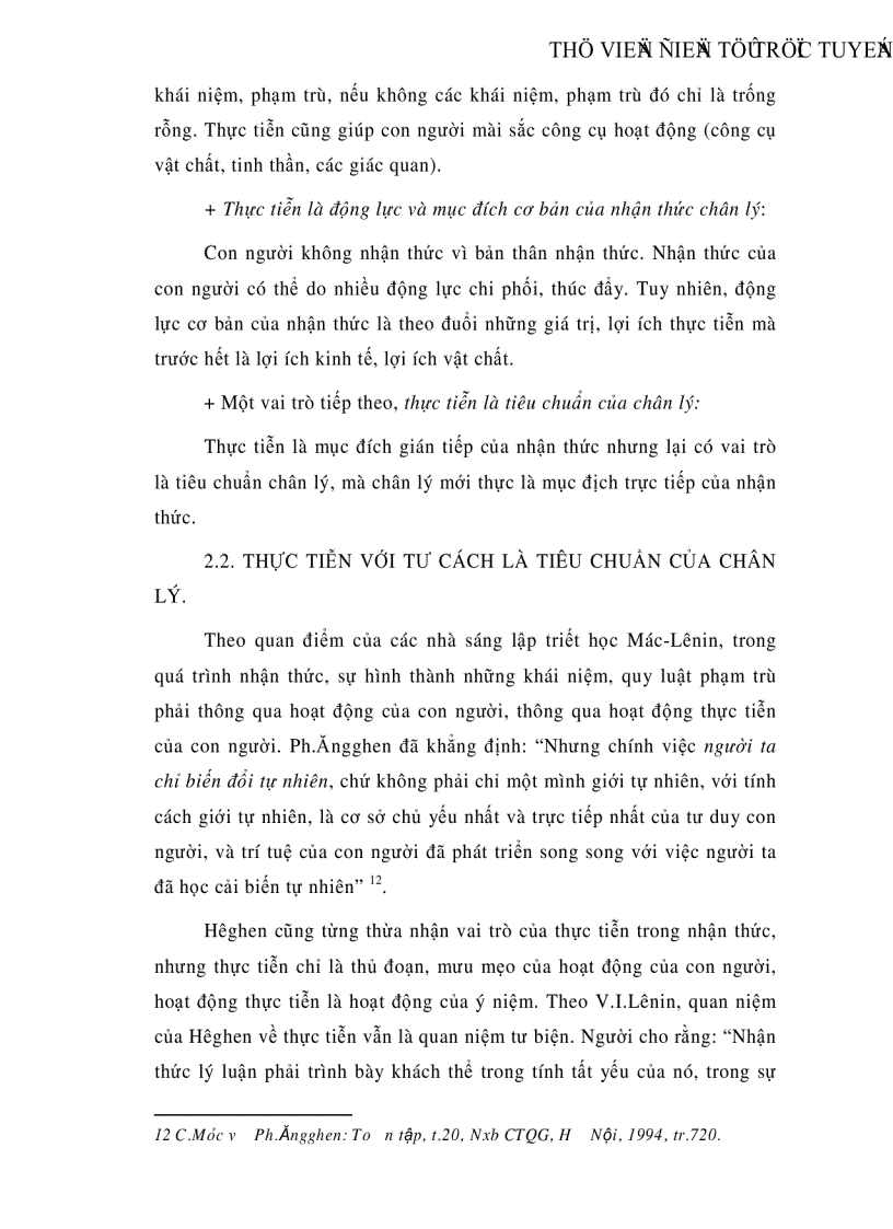 image for page Chân lý và tiêu chuẩn của nó trong triết học Mác Lênin