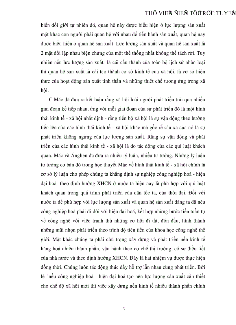 image for page Quan hệ biện chứng giữa lực lượng sản xuất và quan hệ sản xuất Sự vận dụng của Đảng ta trong đường lối đổi mới ở Việt Nam