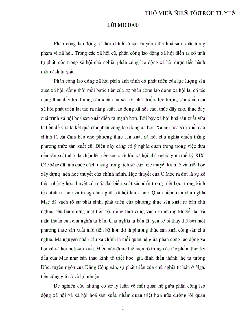 image for page Tìm hiểu mối quan hệ giữa phân công lao động xã hội và xã hội hoá sản xuất qua một số tác phẩm thời kỳ đầu của Mac