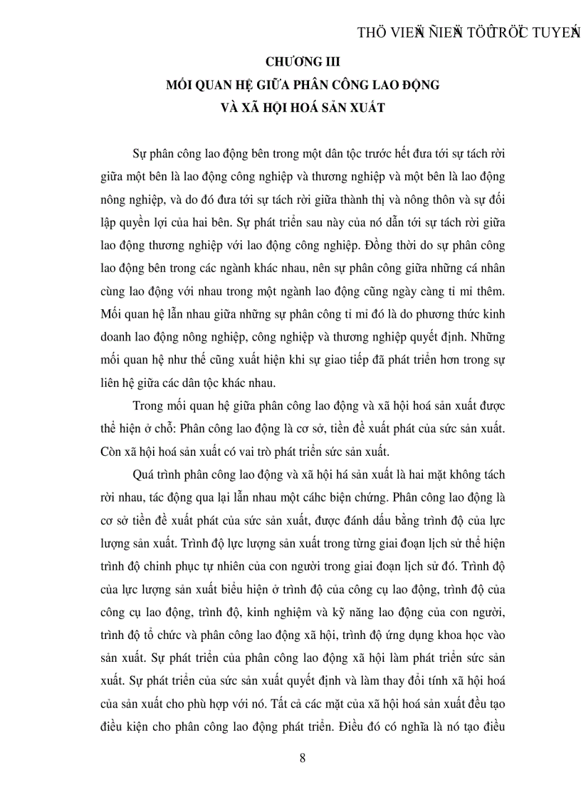 image for page Tìm hiểu mối quan hệ giữa phân công lao động xã hội và xã hội hoá sản xuất qua một số tác phẩm thời kỳ đầu của Mac