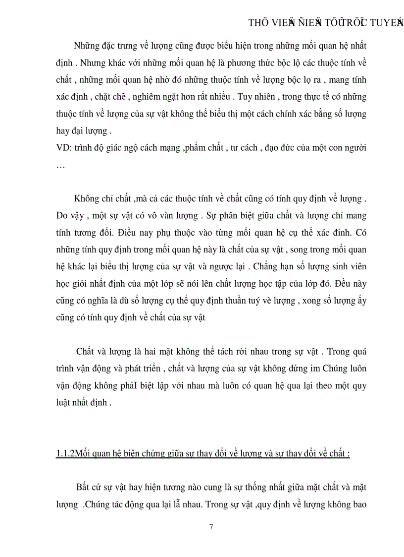 image for page Quy luật từ những thay đổi về lượng dẫn đến sự thay đổi về chất và ngược lại sự vận dụng quy luật đó vào thực tiễn nước ta