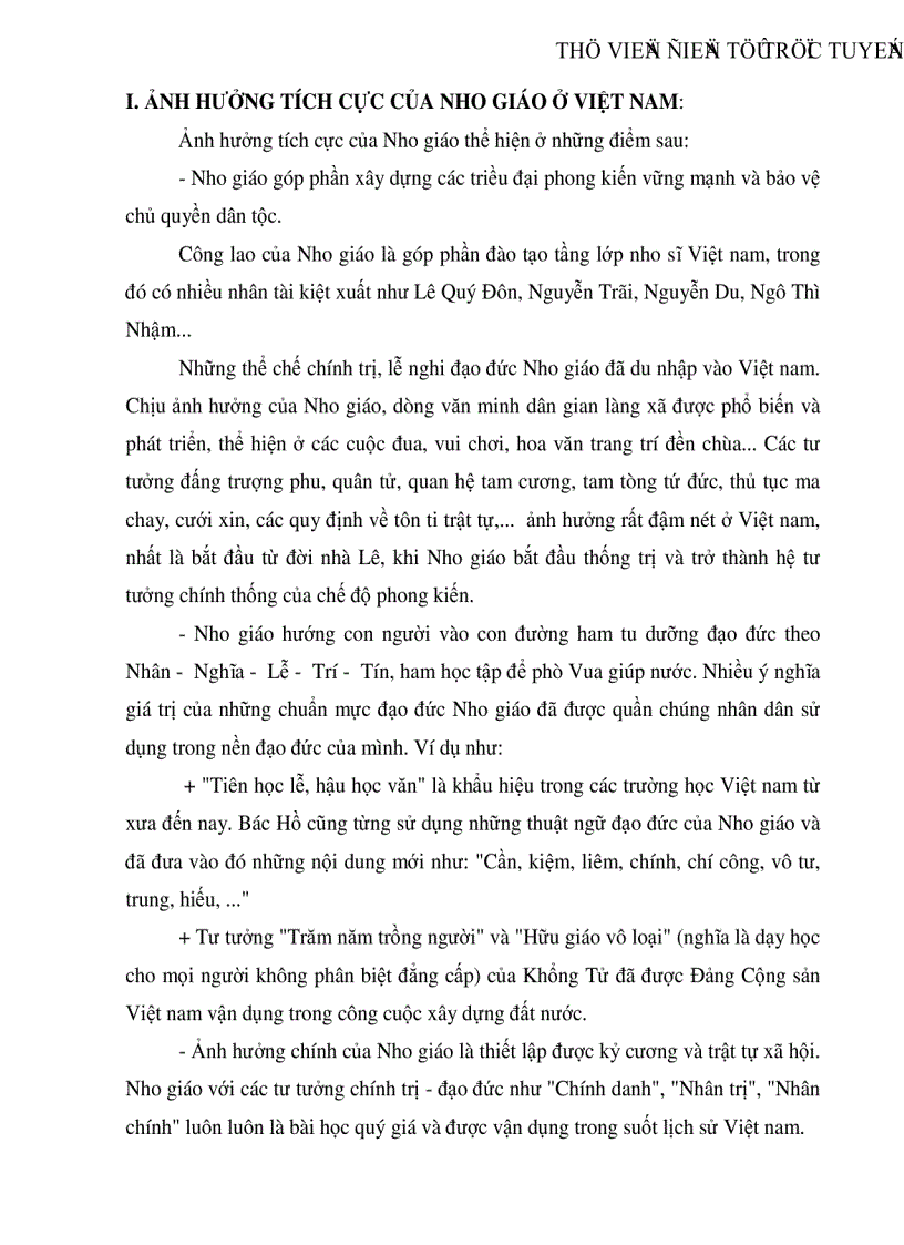 image for page Nho giáo và ảnh hưởng của Nho giáo ở Việt Nam