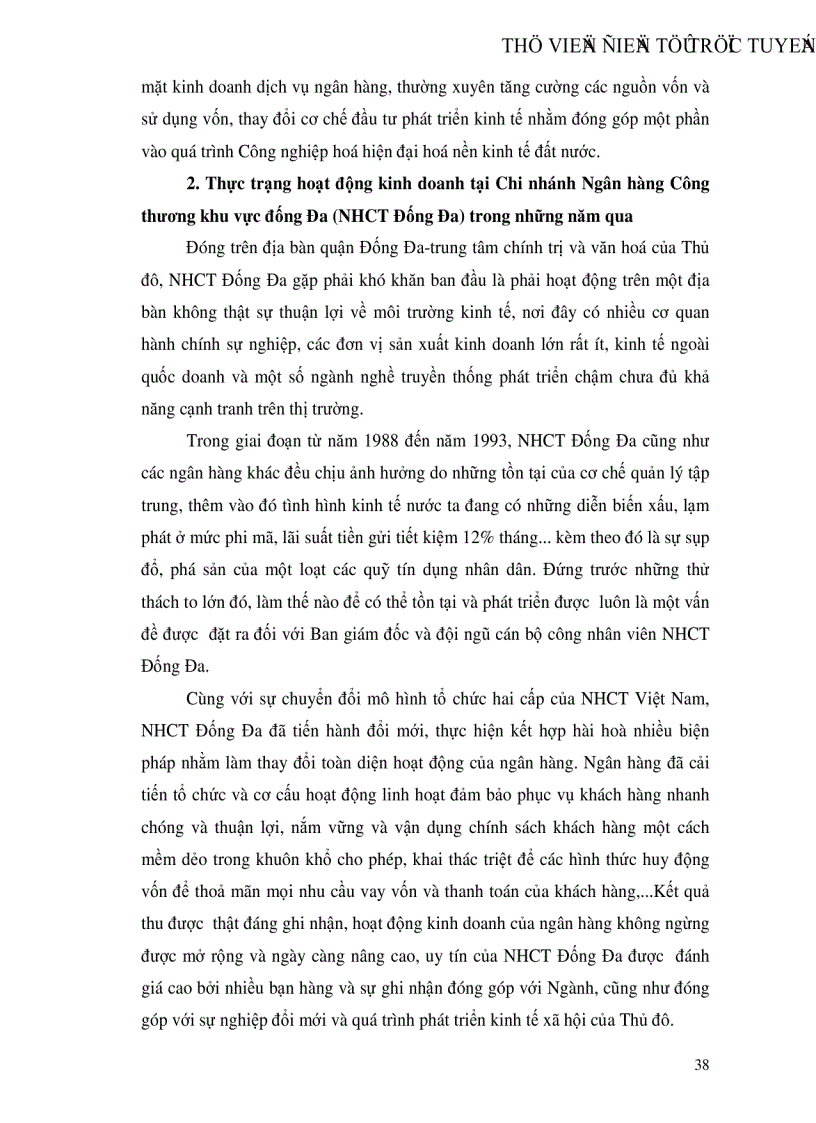 image for page Giải pháp nâng cao chất lượng tín dụng khi cho vay doanh nghiệp Nhà nước tại Chi nhánh Ngân hàng Công thương khu vực Đống Đa